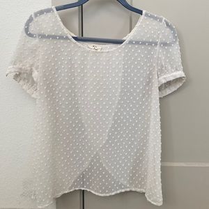 Size M sheer white blouse